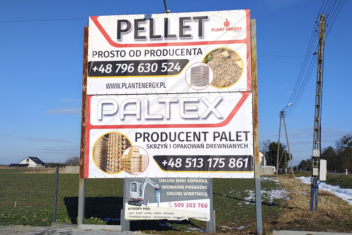 Konstrukcja reklamowa wolnostojąca